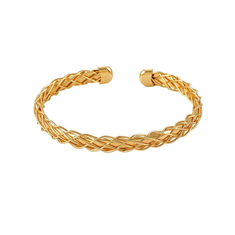 Boho Mixed Wire Cuff Bracelet Set
