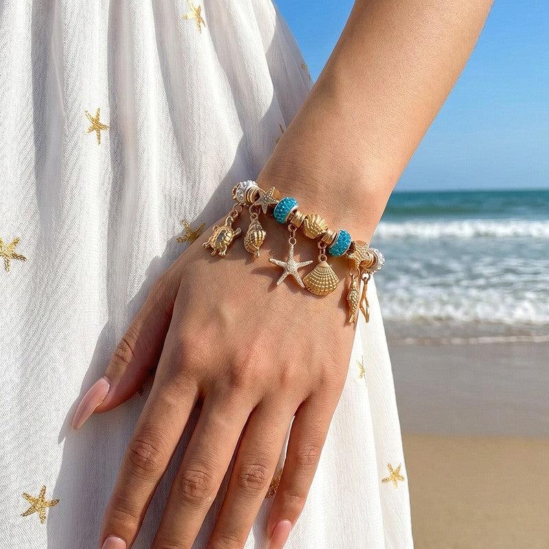 Boho Musical Instrument Charm Bracelet