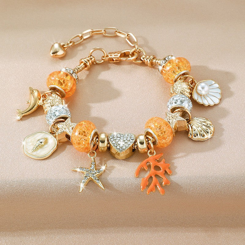Boho Musical Instrument Charm Bracelet