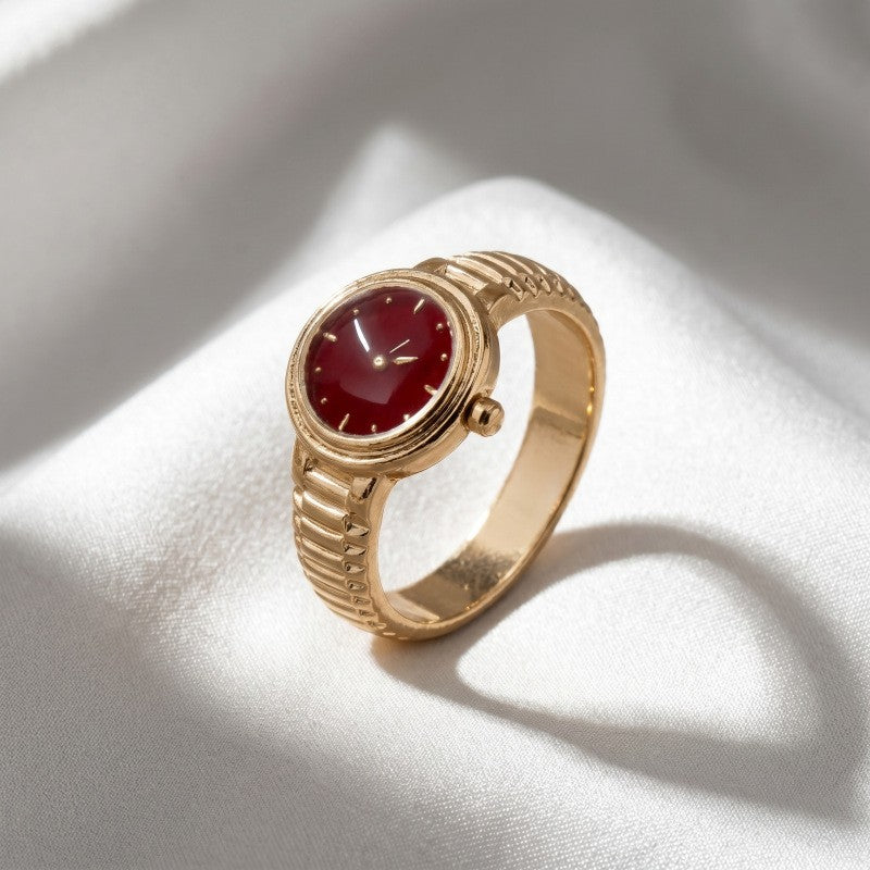Classy Colorful Watch Dial Ring