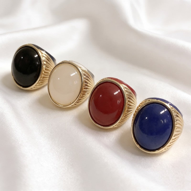 Classy Multicolor Oval Statement Ring