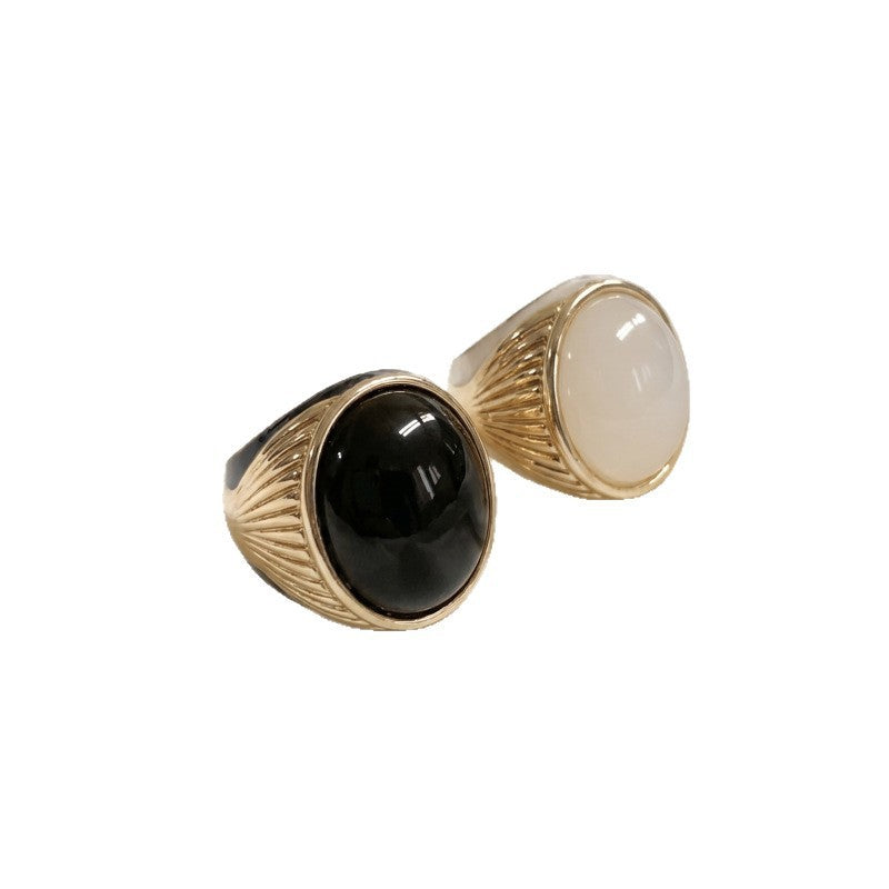 Classy Multicolor Oval Statement Ring
