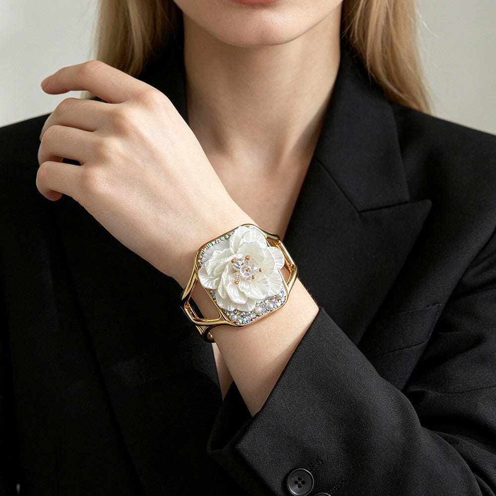 Classy Multi-Stone Cuff Bracelet