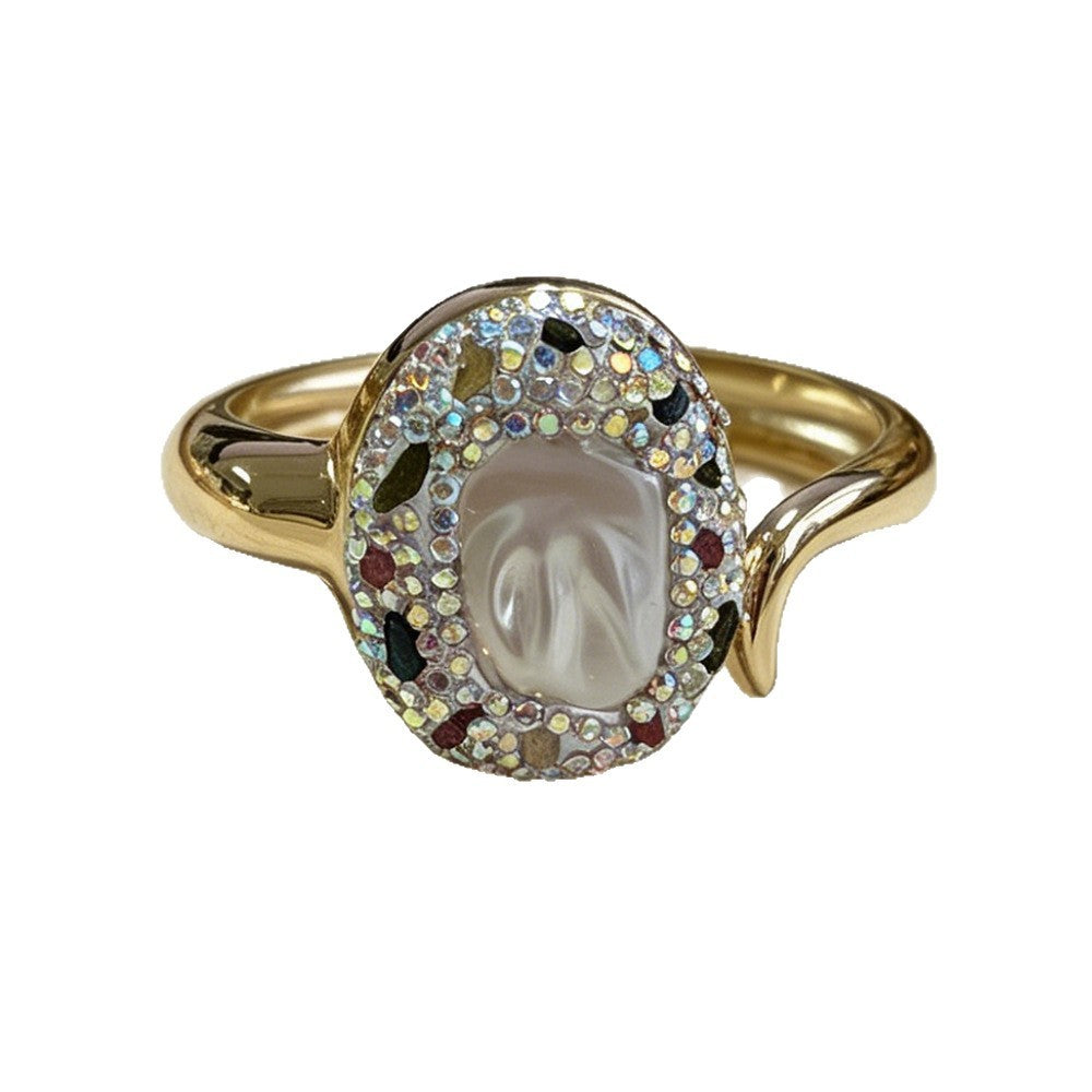Classy Multi-Stone Cuff Bracelet