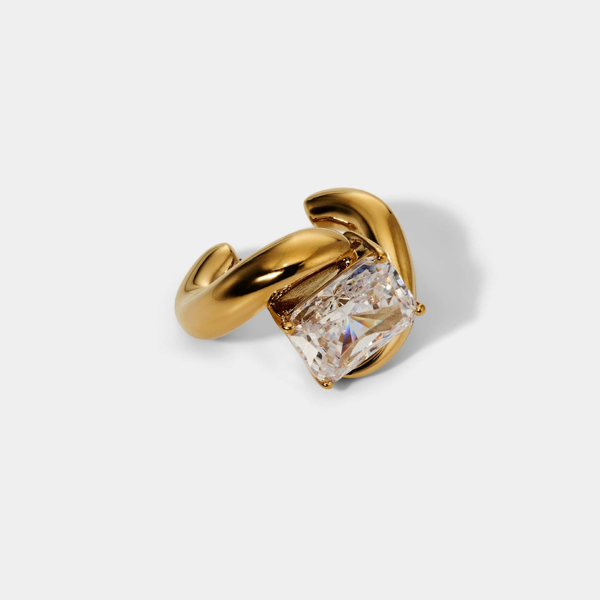 Classy Geometric CZ Ear Cuff Set