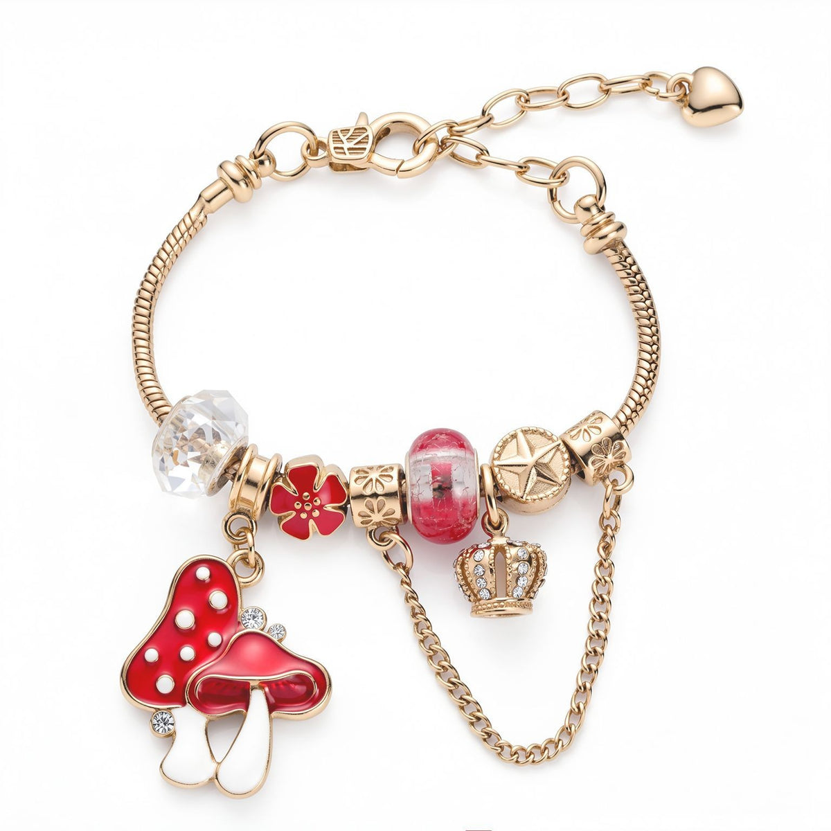 Playful Fruit Rabbit Charm Bracelet