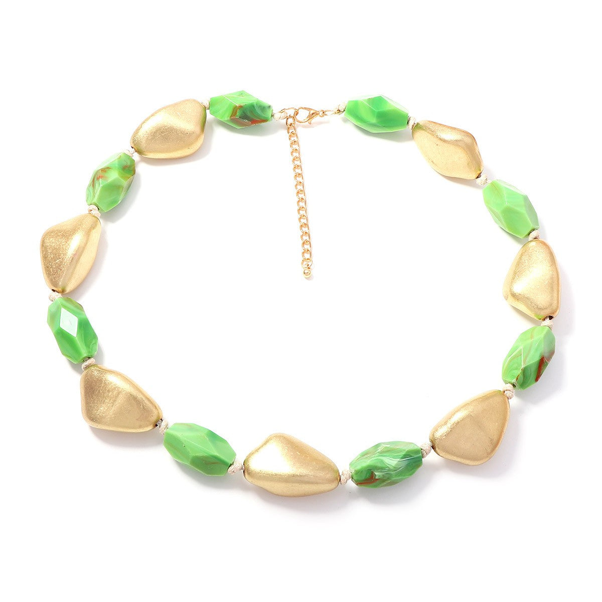 Classy Multi-Color Geometric Resin Necklace