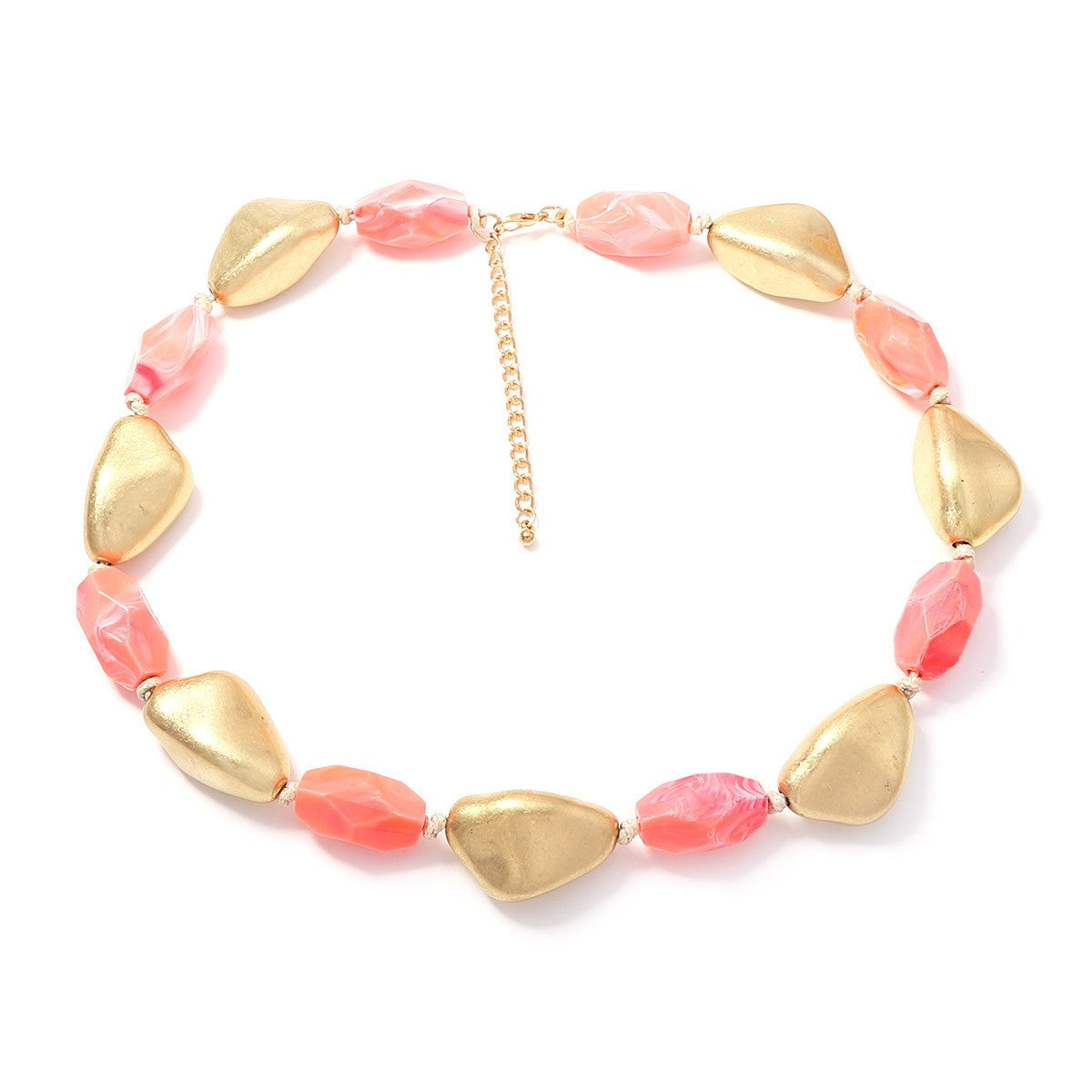 Classy Multi-Color Geometric Resin Necklace
