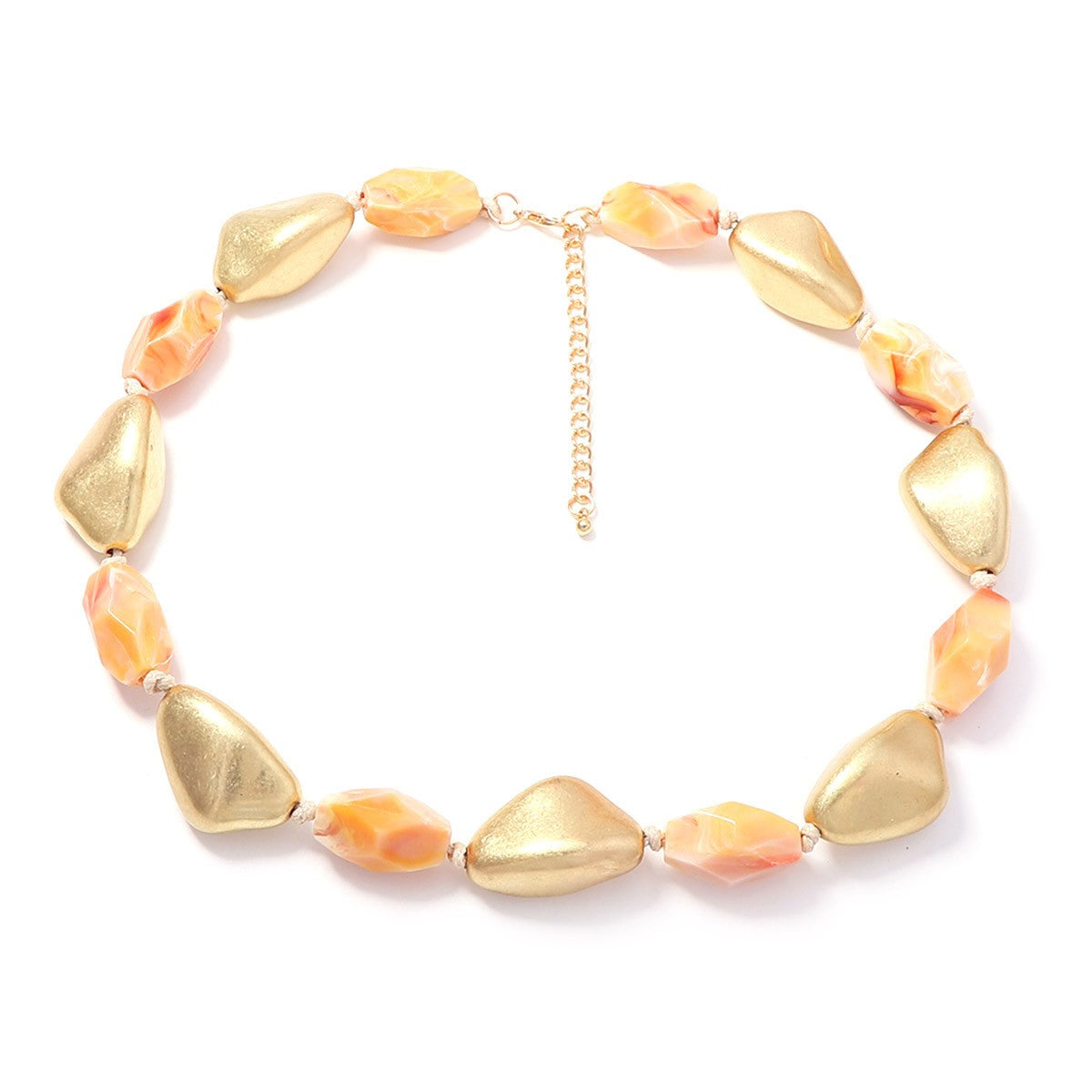 Classy Multi-Color Geometric Resin Necklace