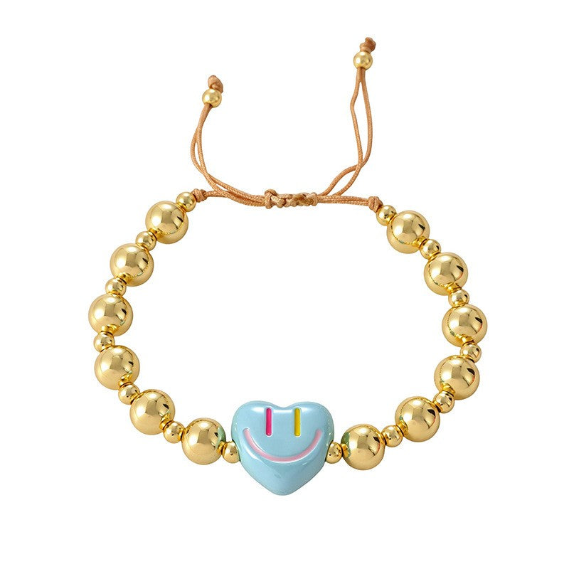 Romantic Woven Star & Heart Charm Bracelet