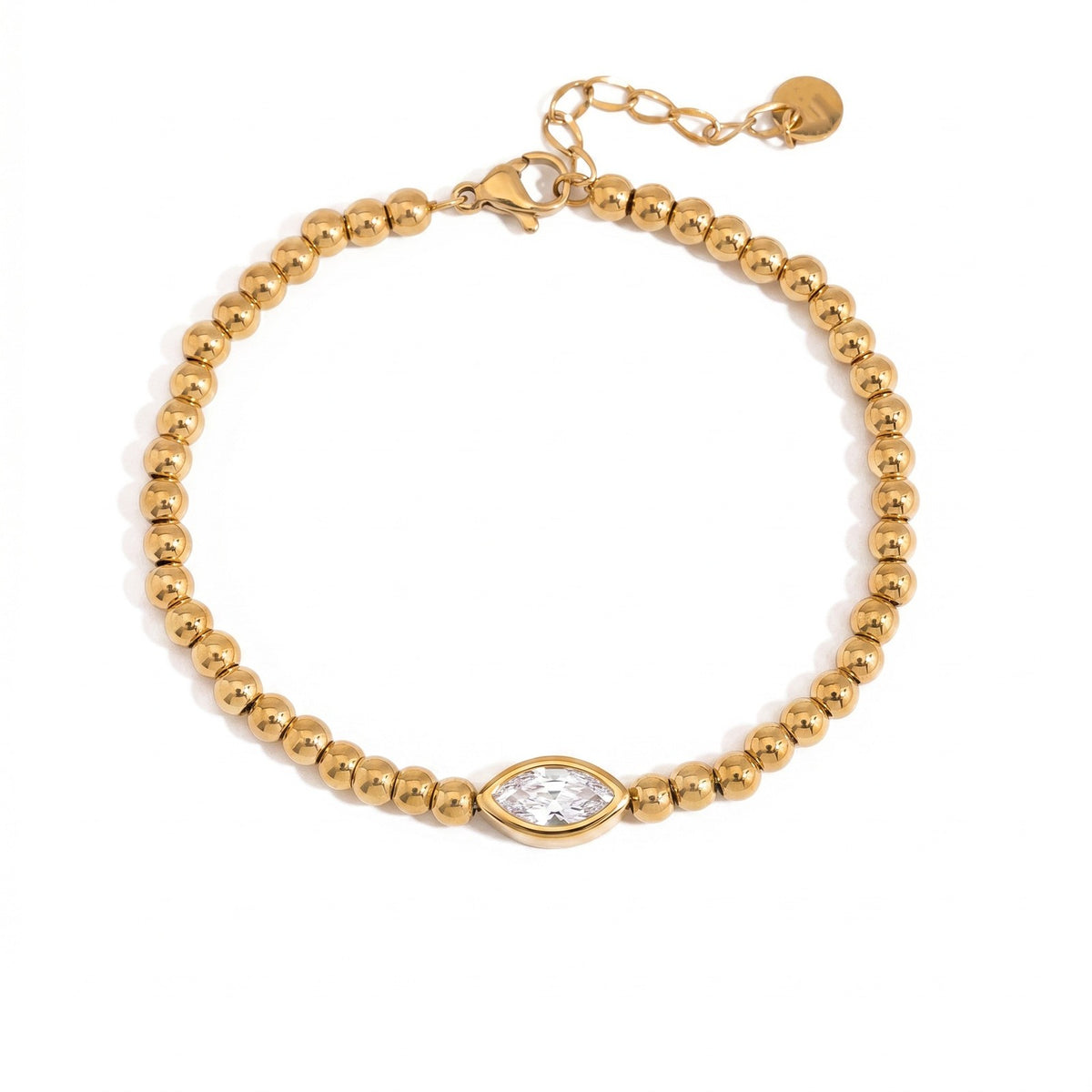 Dainty Heart Marquise Zircon Bracelet Set