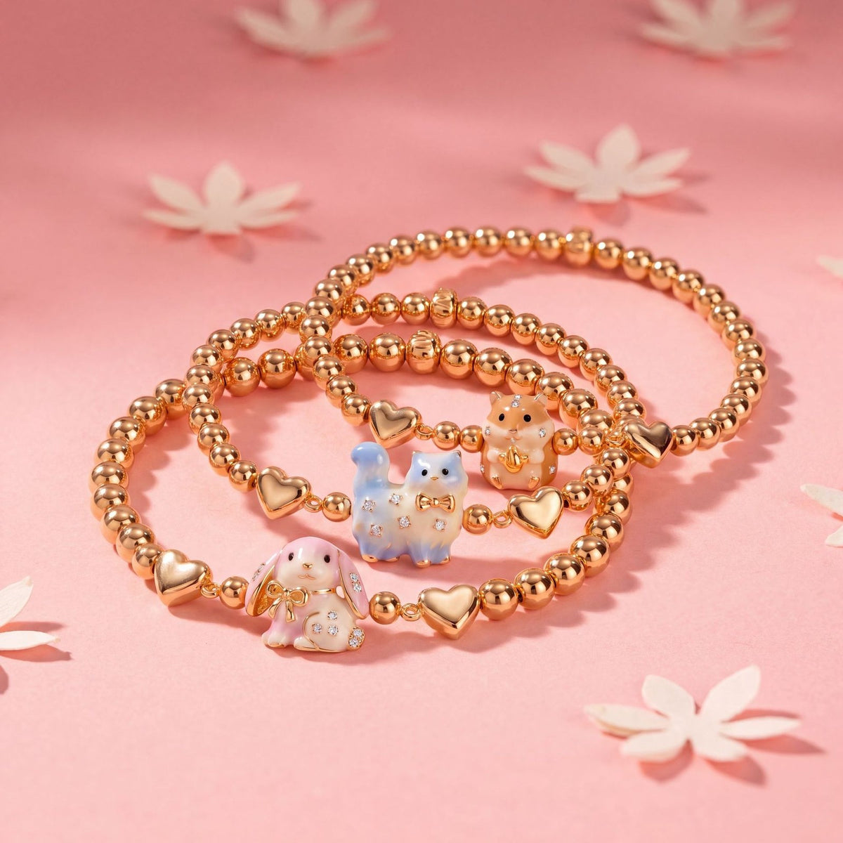 Dainty Enamel Animal Charm Bracelet