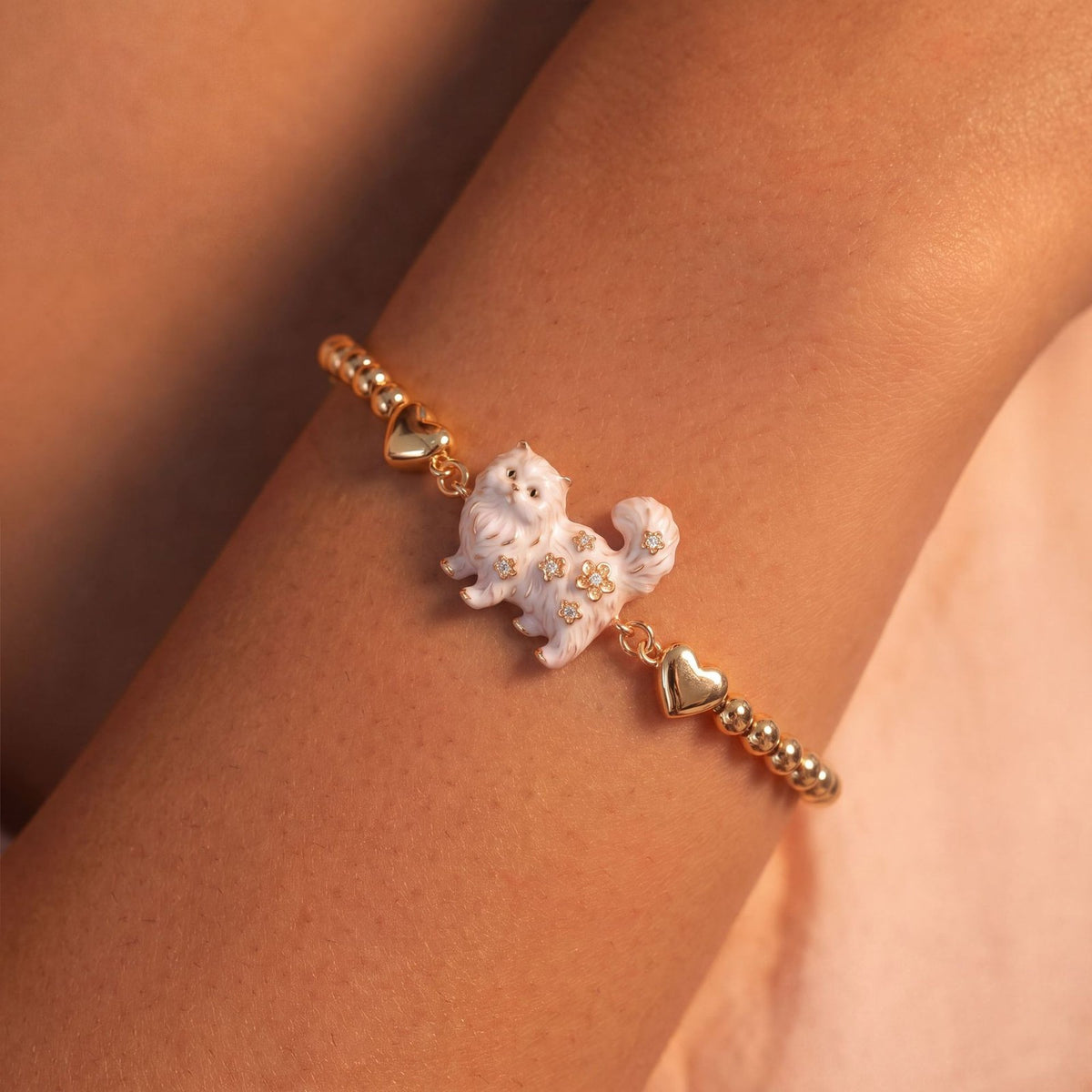 Dainty Enamel Animal Charm Bracelet