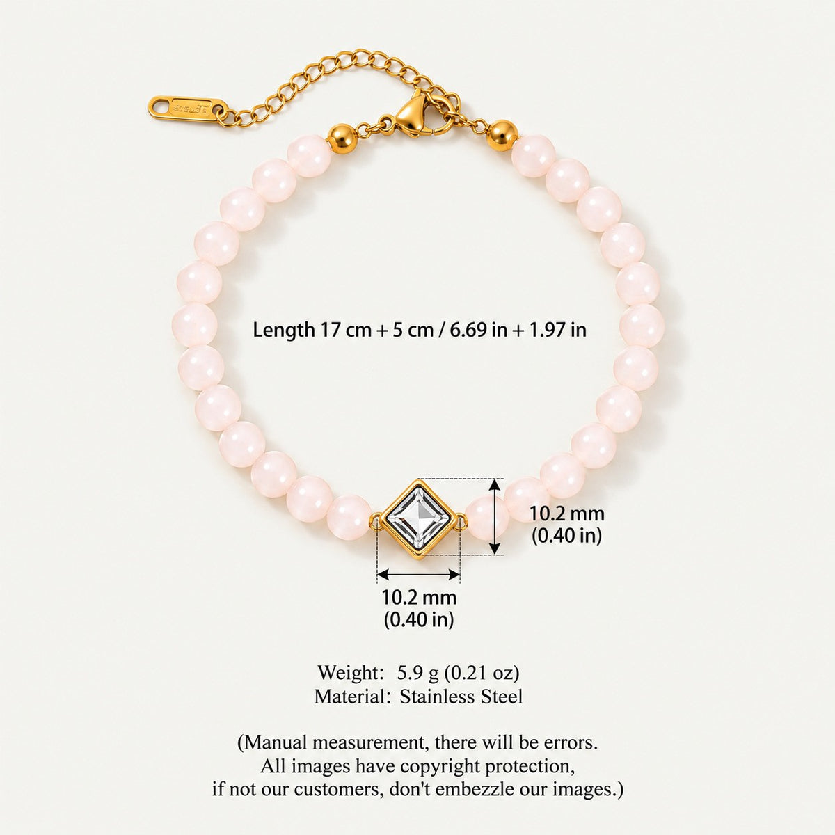 4pc Dainty Geometric & Heart CZ Bracelet Set