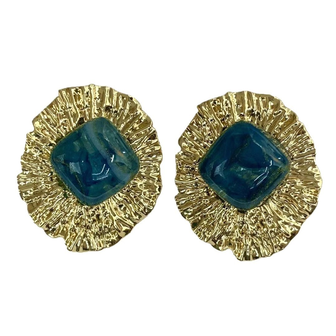 Classy Vintage Geometric Resin Stud Earrings