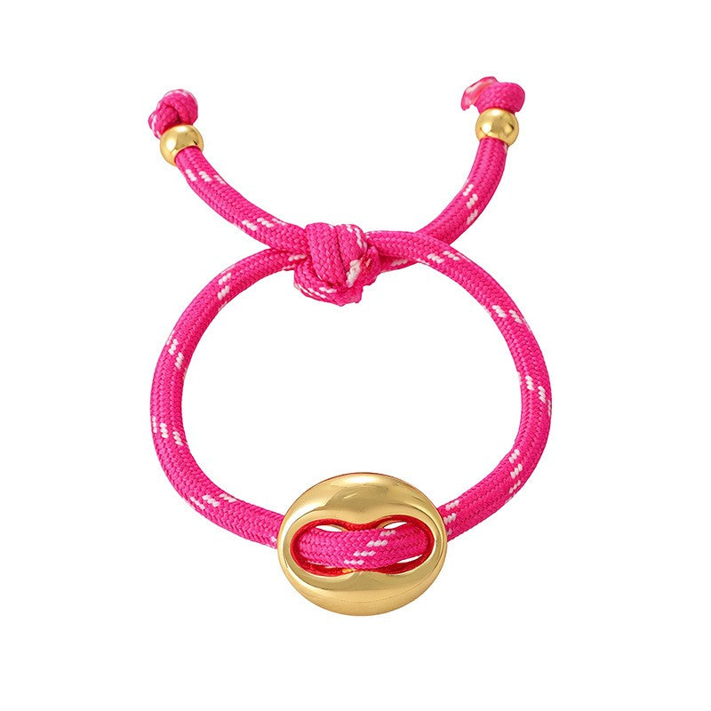 Romantic Resin Fruit and Heart Charm Bracelet Set