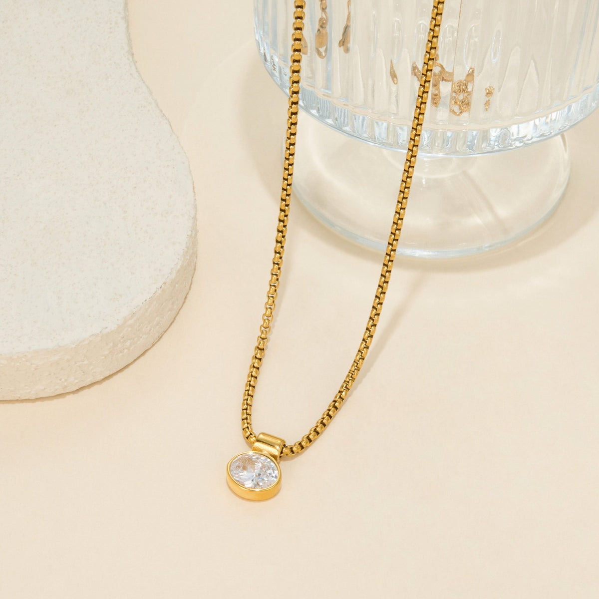 14k Dainty Corn Chain Heart Necklace
