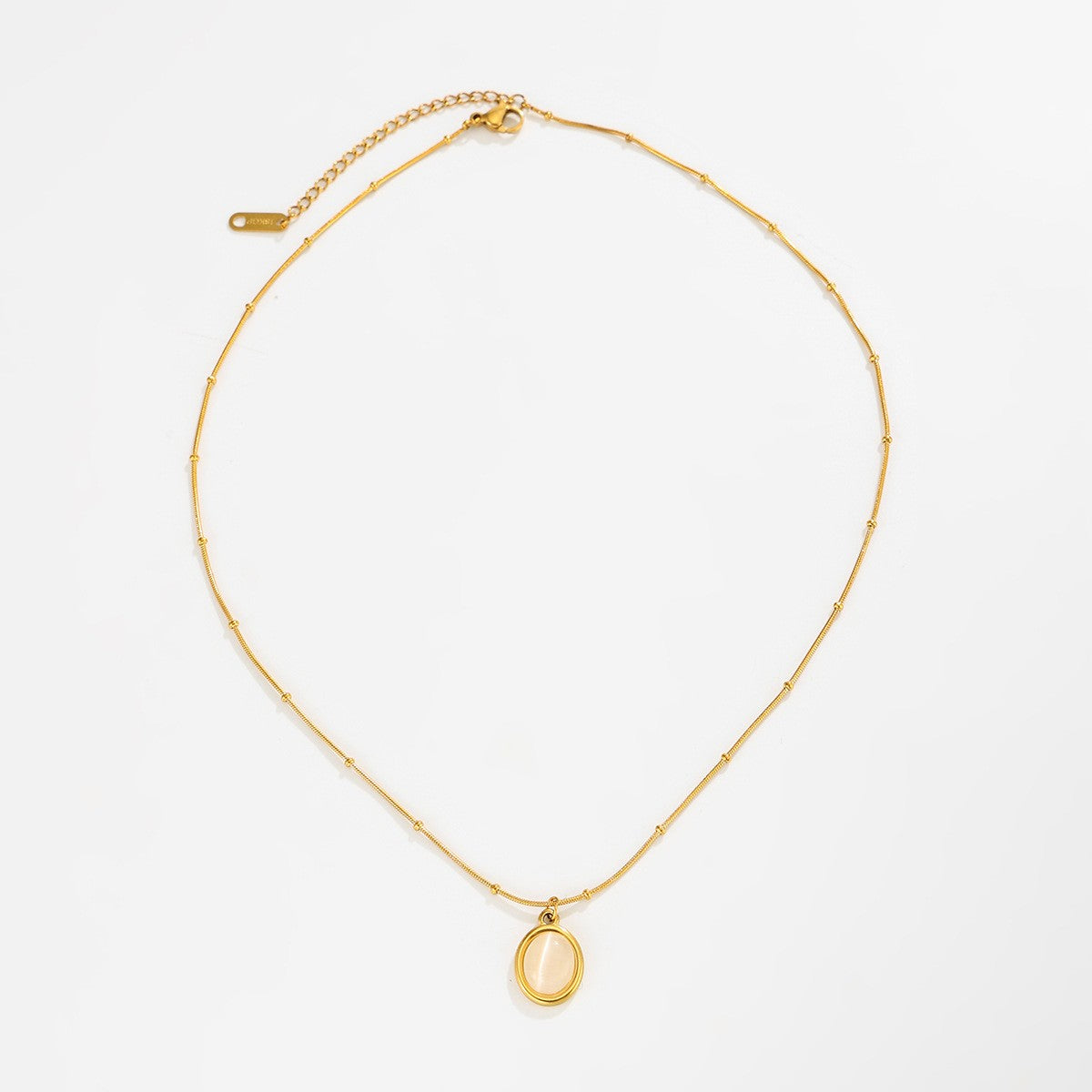 Dainty Cat's Eye Sunburst Pendant Necklace
