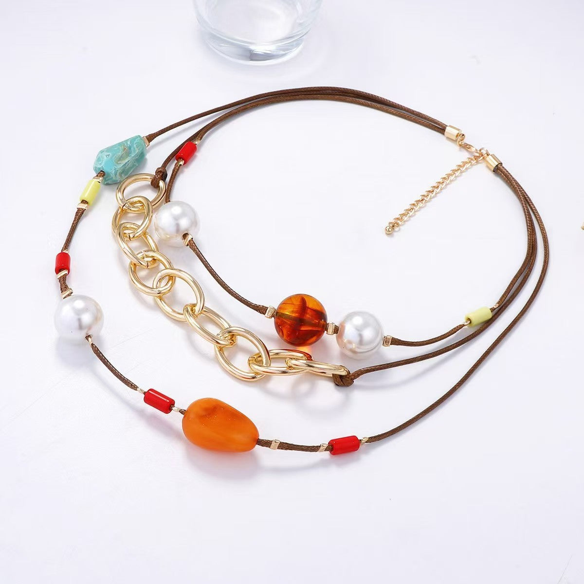 Boho Multi-Stone Layered Statement Necklace