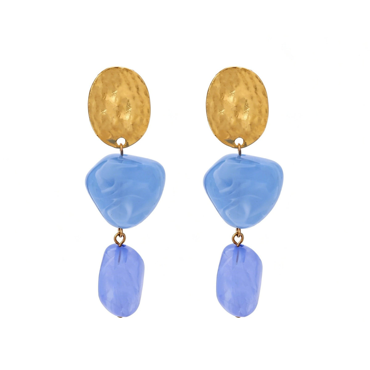 Boho Tiered Resin Drop Earrings