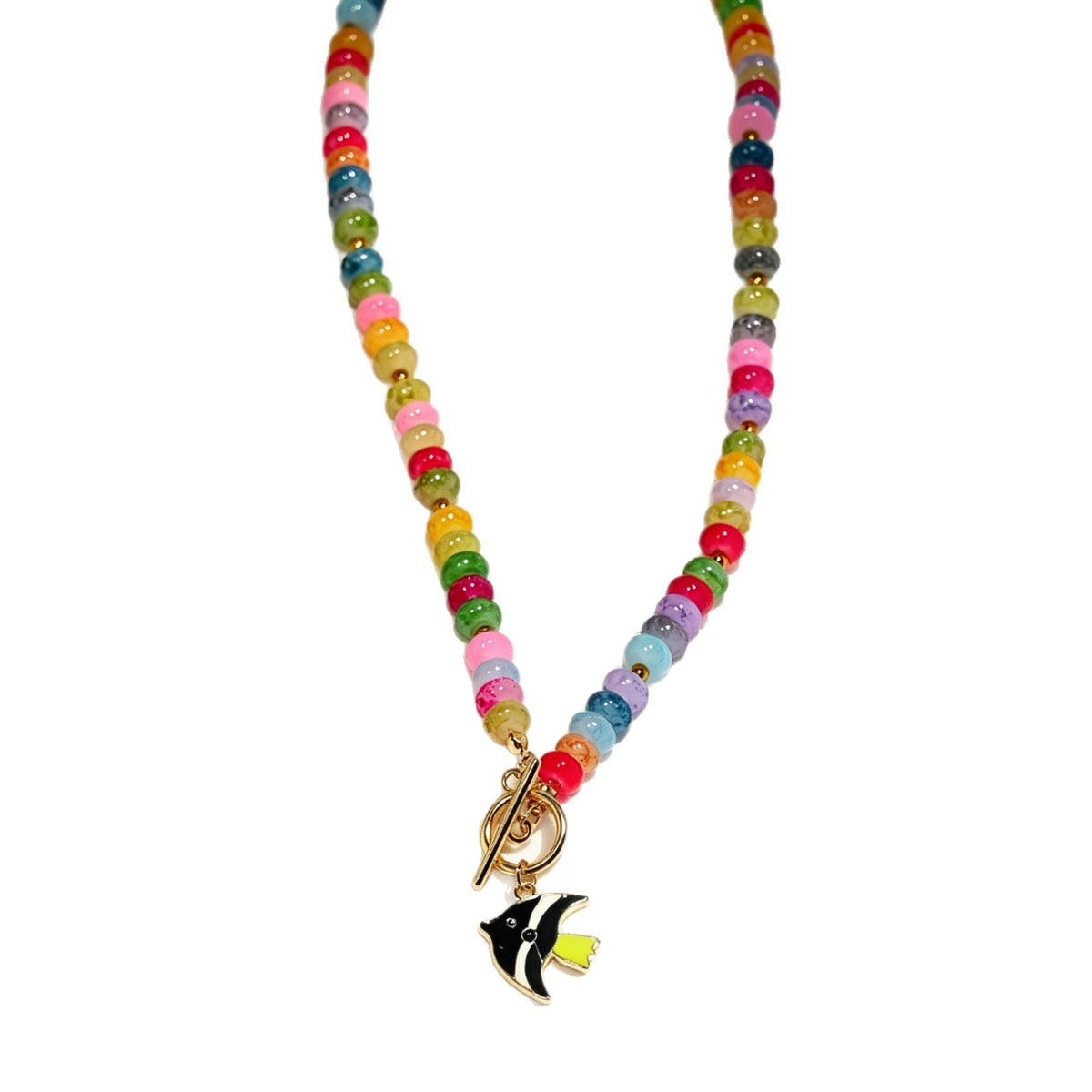 Playful Tropical Fish Beaded Necklace