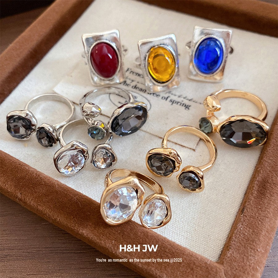 Classy Geometric CZ Ring Set