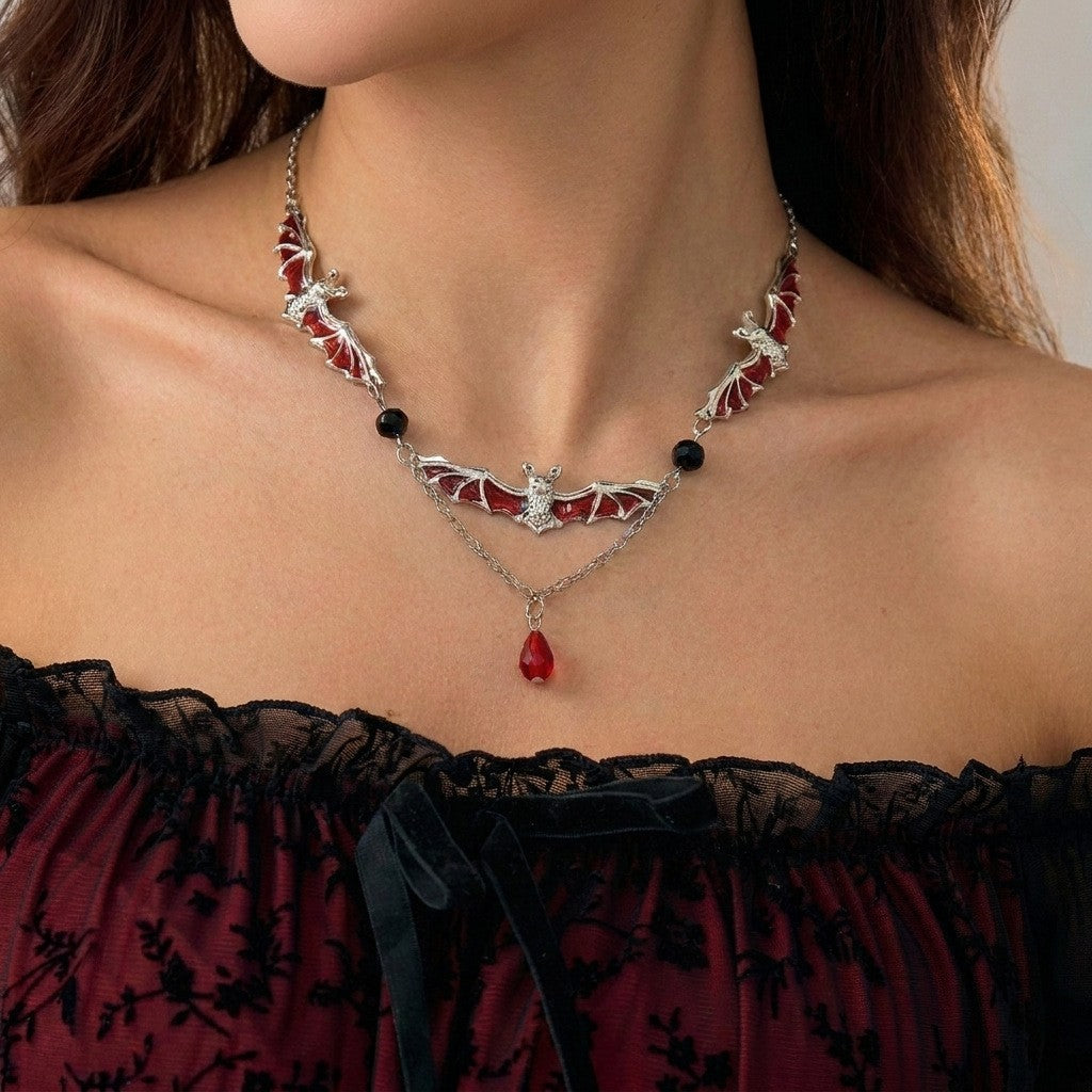 Gothic Spider Beaded Choker Necklace