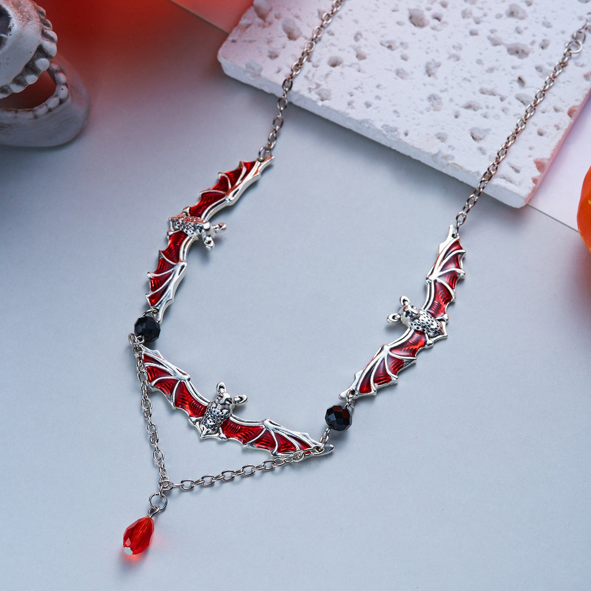 Gothic Spider Beaded Choker Necklace