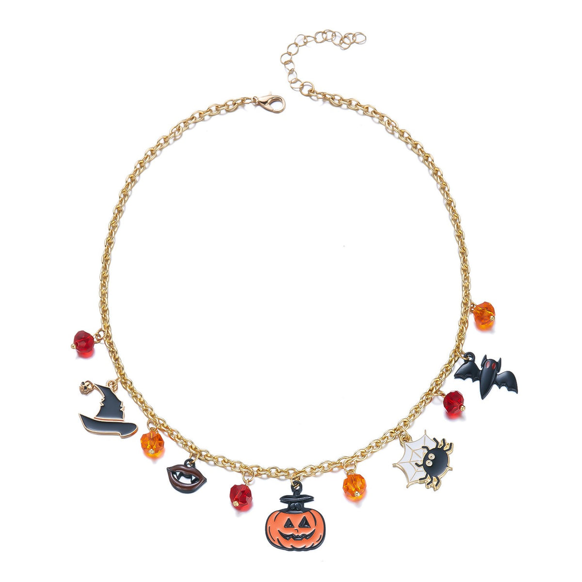 Gothic Spider Beaded Choker Necklace