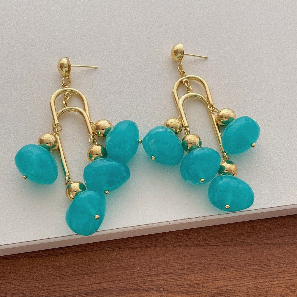 Classy Vintage Resin Grape Cluster Earrings