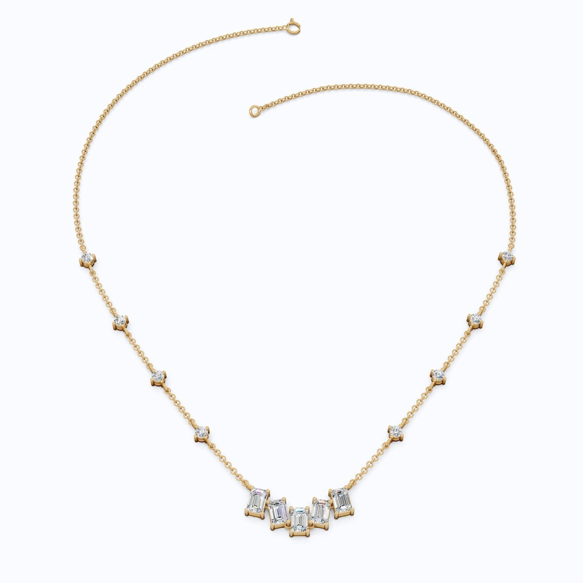 Dainty Multi-Shape Zirconia Layered Necklace Set