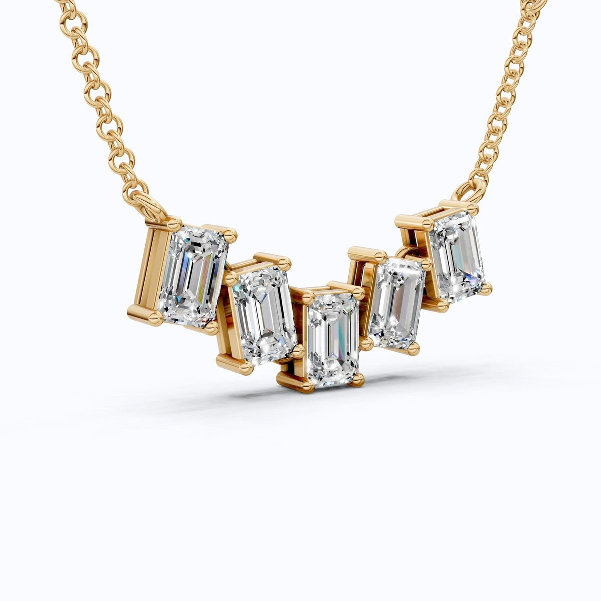 Dainty Multi-Shape Zirconia Layered Necklace Set