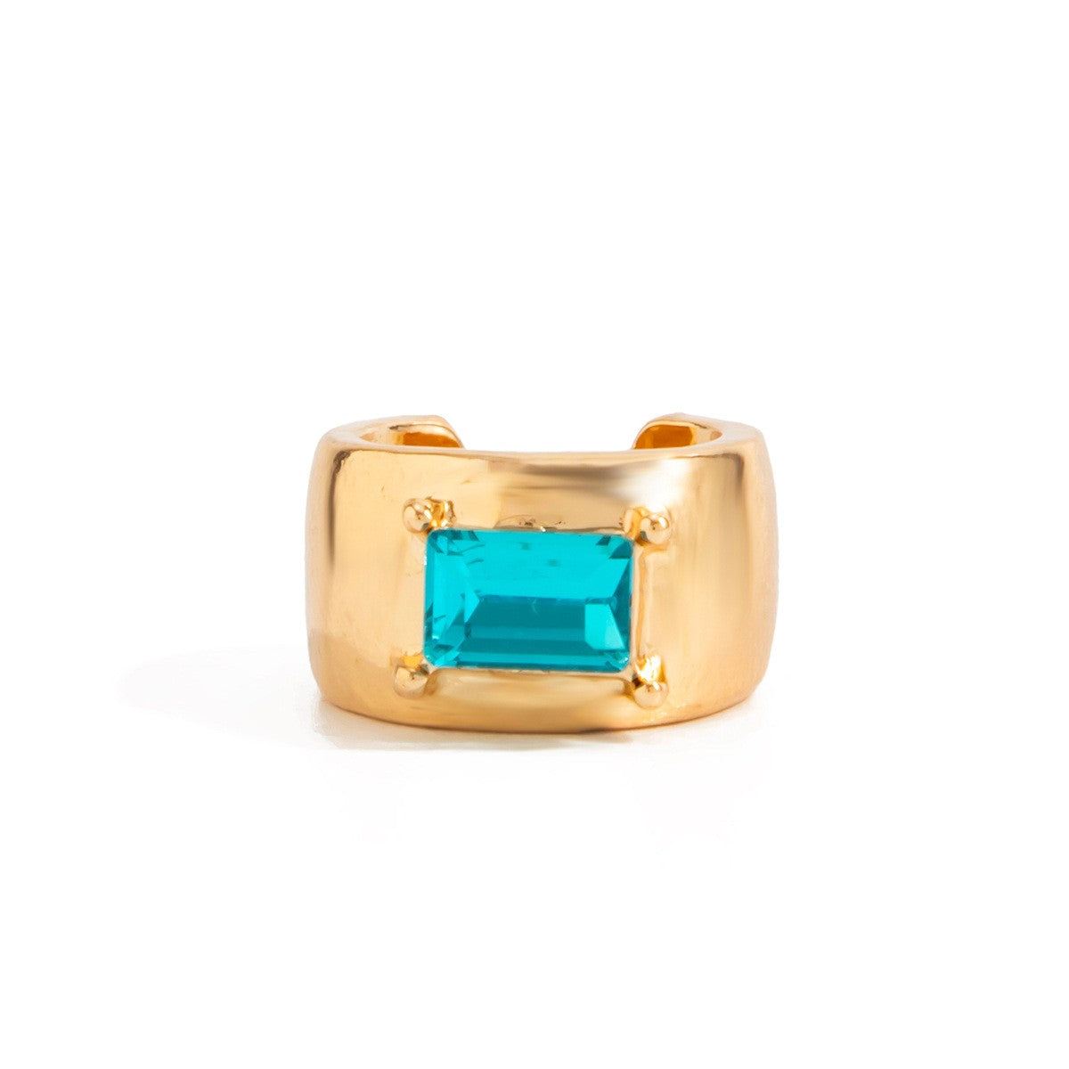Classy Geometric Square Gem Ear Cuff