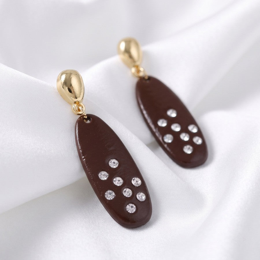 Classy Oval Resin Ring and Earring Set