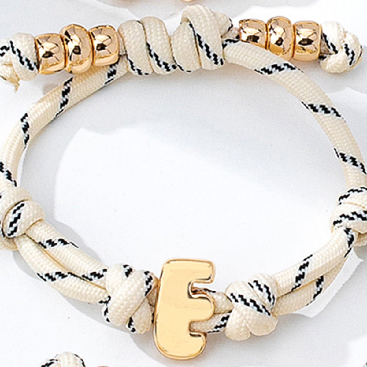 Dainty Braided Letter Initial Bracelet