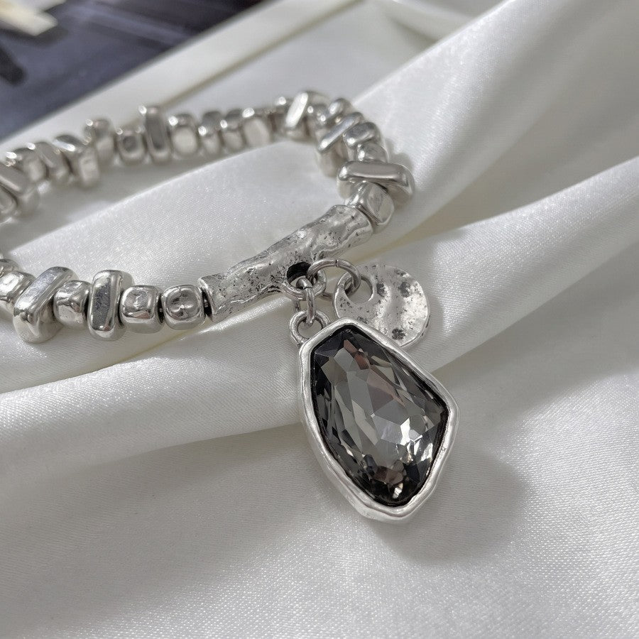 Classy Irregular Stone Necklace & Bracelet Set