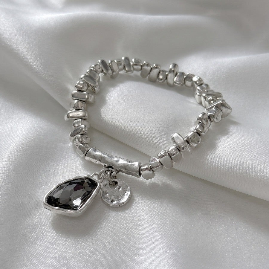 Classy Irregular Stone Necklace & Bracelet Set