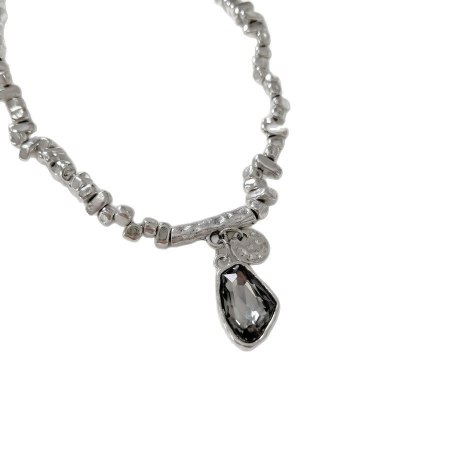 Classy Irregular Stone Necklace & Bracelet Set