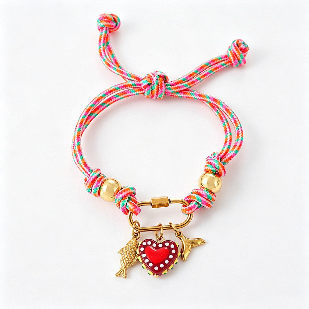 Boho Woven Ocean Charm Bracelet