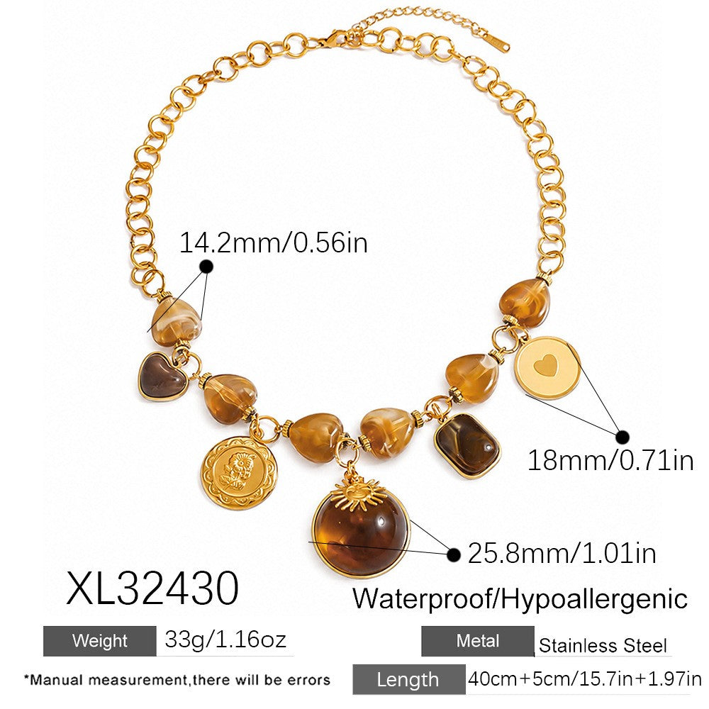 18k Boho Scarf Charm Necklace