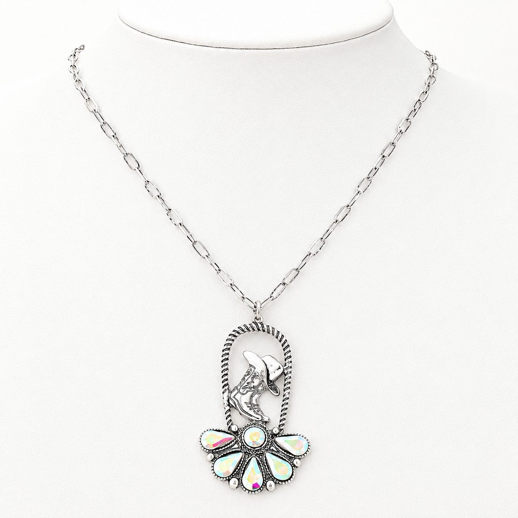 Boho Vintage Bull Skull Necklace