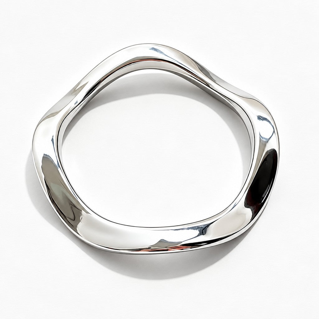 Classy Multi-Tone Wavy Resin Bangle Set