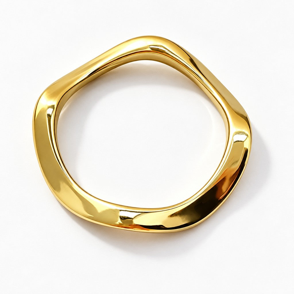 Classy Multi-Tone Wavy Resin Bangle Set