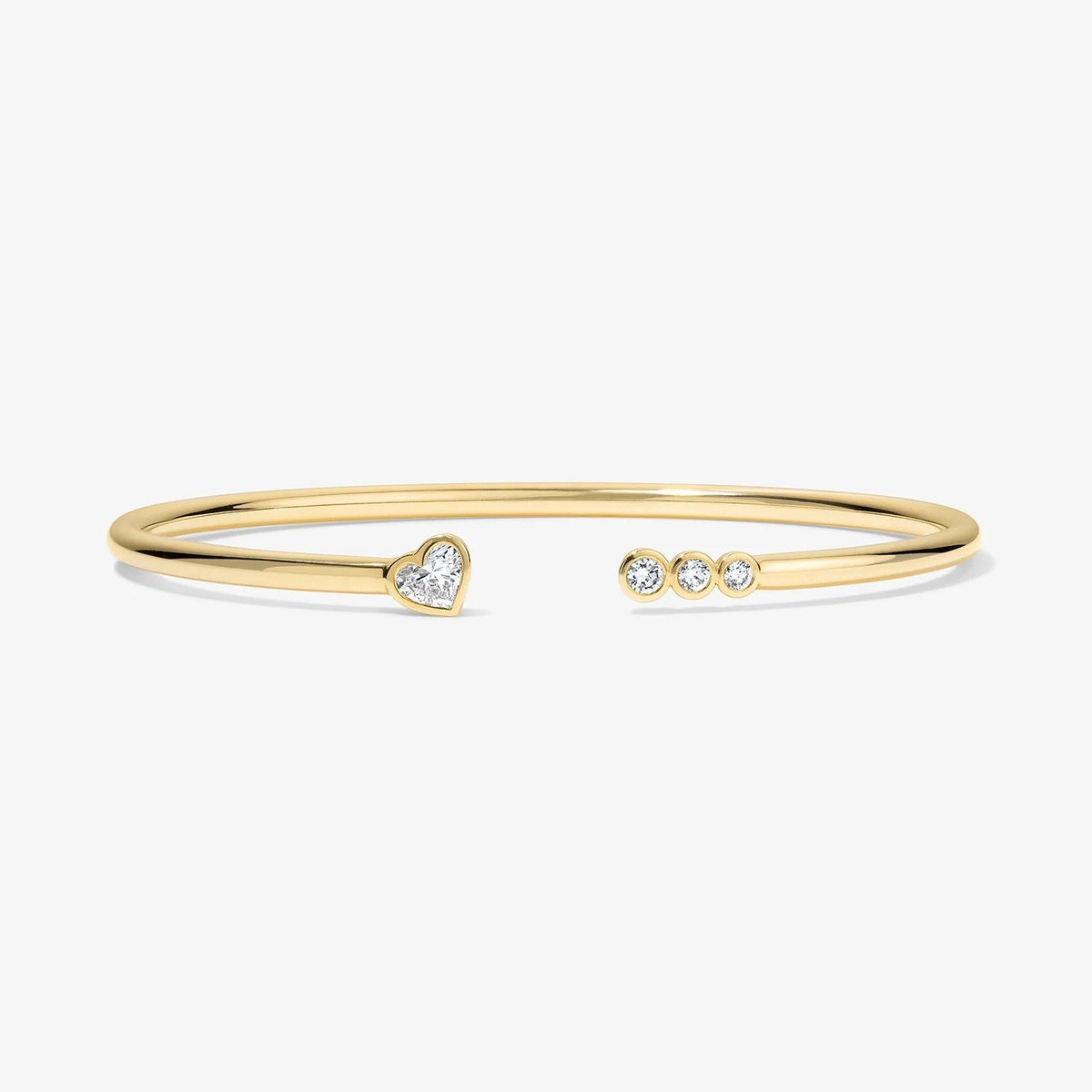 Dainty Mixed Gem Open Cuff Bracelet