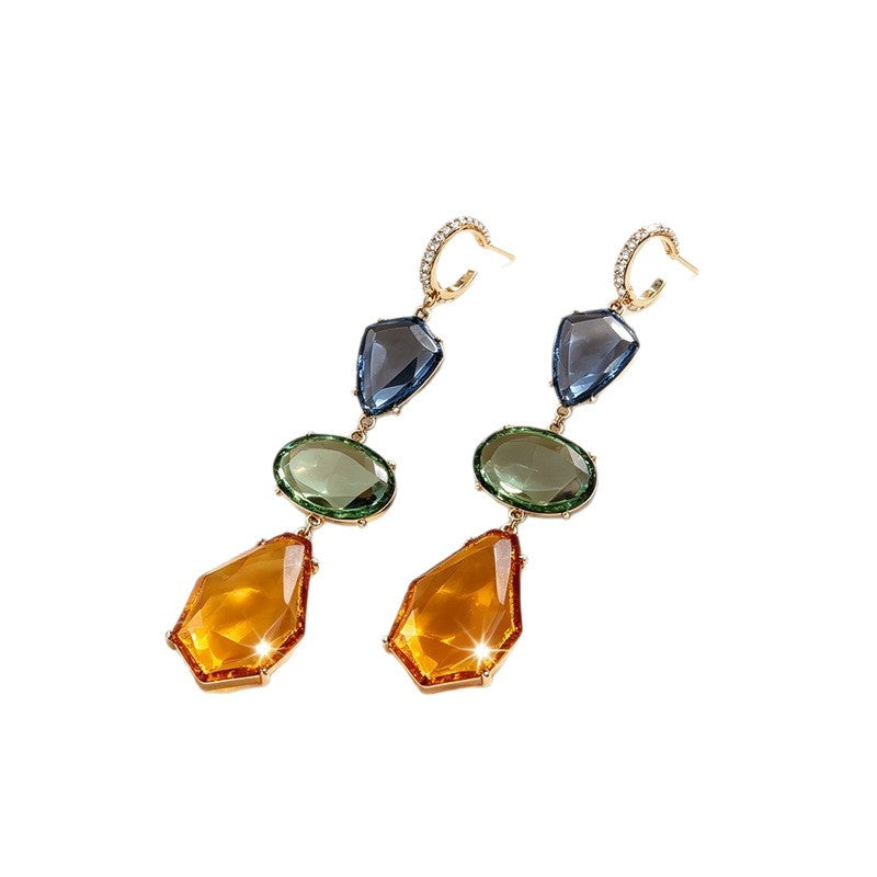 Classy Multicolor Geometric Dangle Earrings