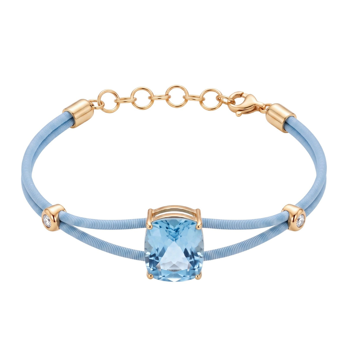 Dainty Double Cord Teardrop Gemstone Bracelet