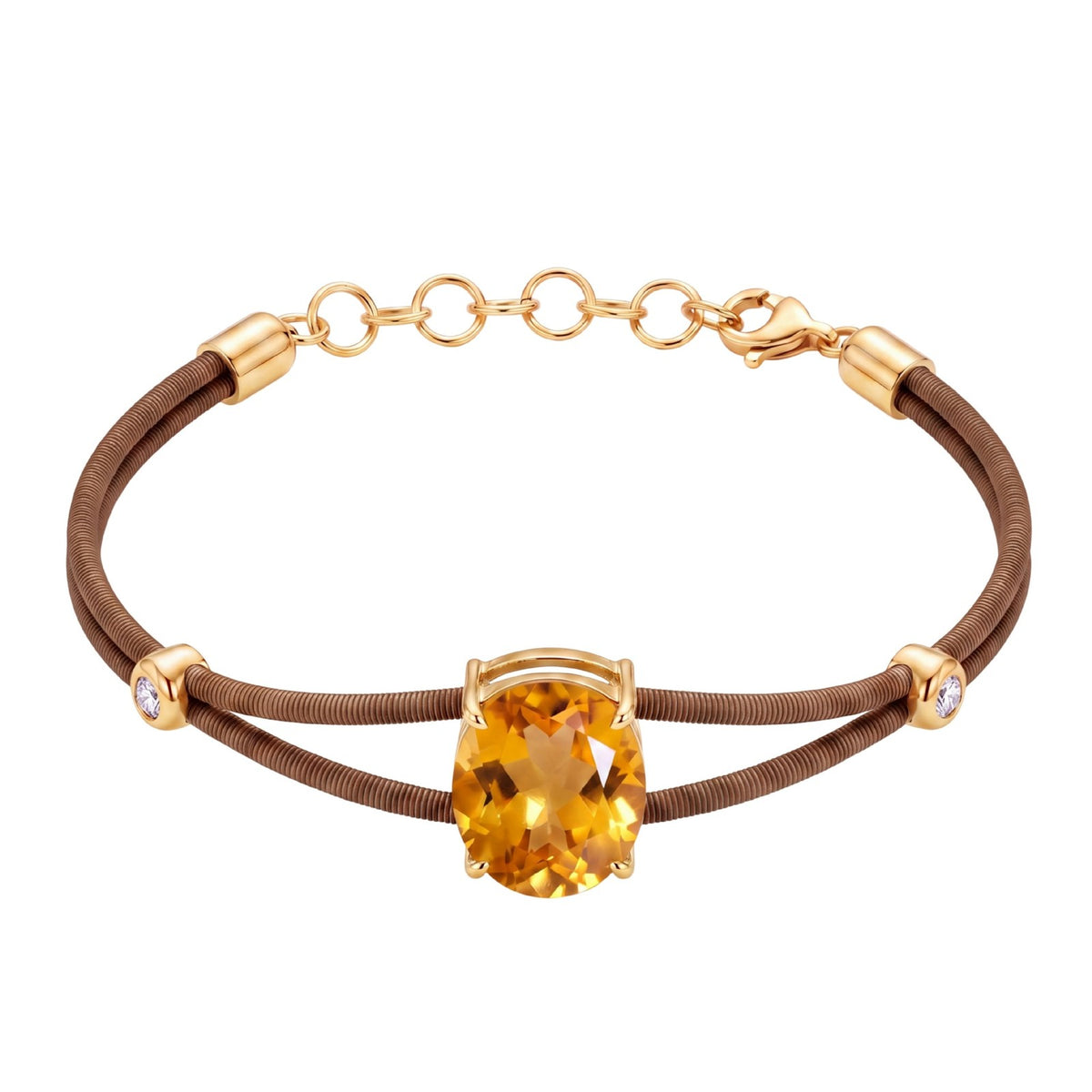 Dainty Double Cord Teardrop Gemstone Bracelet