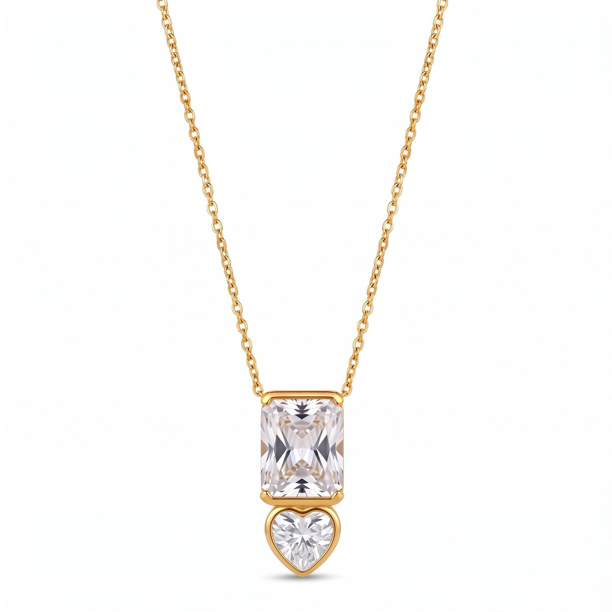 Dainty Layered Star Moon Heart Necklace