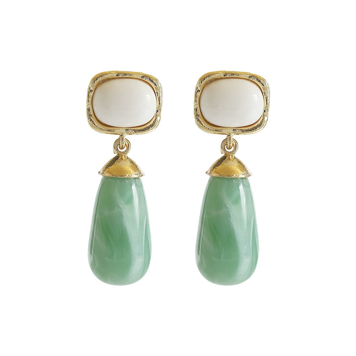 Classy Marbled Geometric Acrylic Drop Earrings