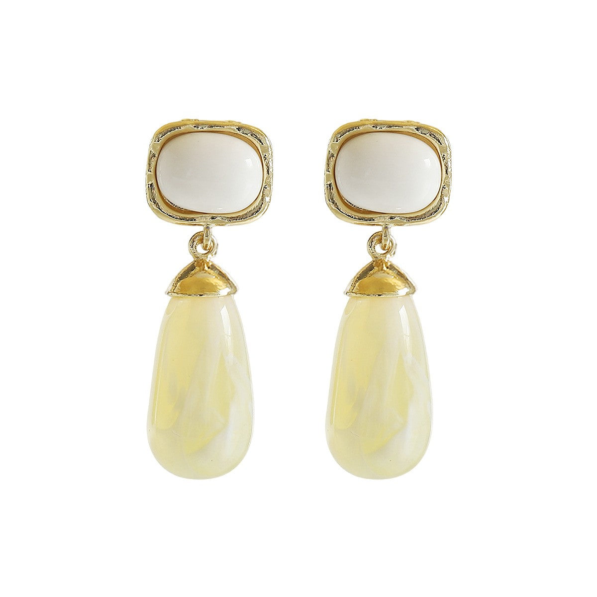 Classy Marbled Geometric Acrylic Drop Earrings
